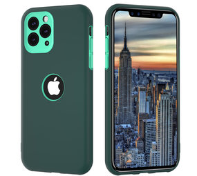 ShieldCase® Dubbellaags siliconen hoesje iPhone 11 Pro (groen-aqua)