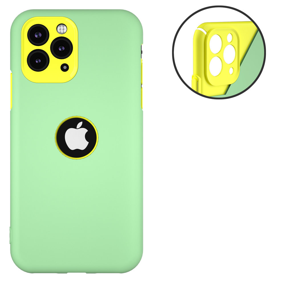 ShieldCase® ShieldCase dubbellaags siliconen hoesje iPhone 11 Pro (lichtgroen-geel)