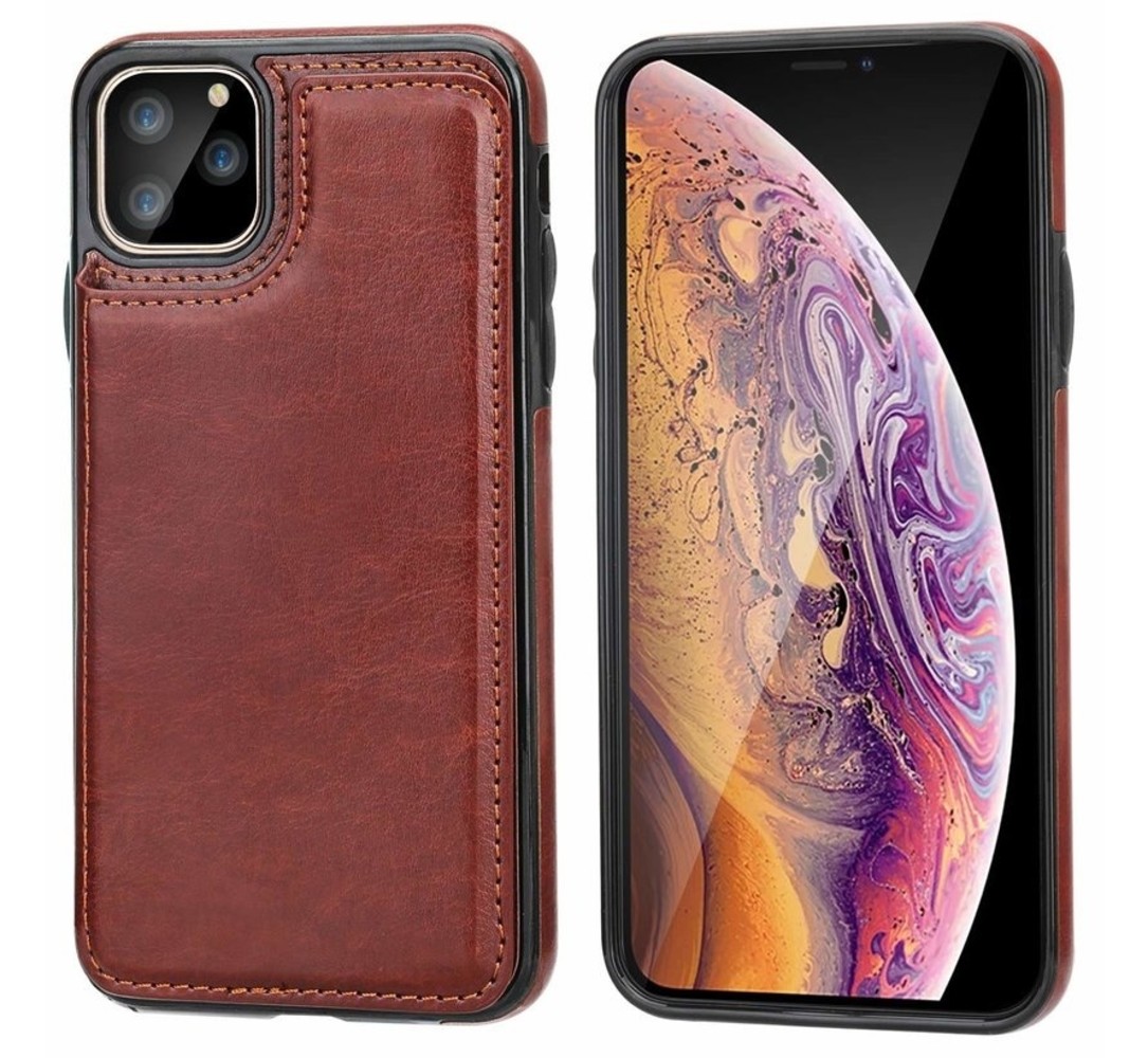 ShieldCase® ShieldCase Wallet case iPhone 12 Pro - 6.1 inch (bruin) ShieldCase® ShieldCase Wallet case iPhone 12 Pro - 6.1 inch (bruin)