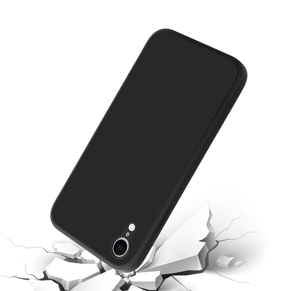 ShieldCase® ShieldCase iPhone Xr vierkante silicone case (zwart)