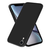 ShieldCase® iPhone Xr vierkante silicone case (zwart)