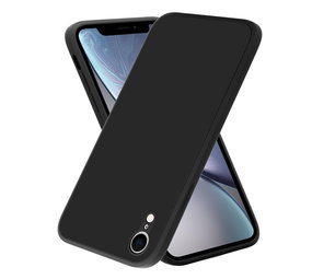 ShieldCase® iPhone Xr vierkante silicone case (zwart)