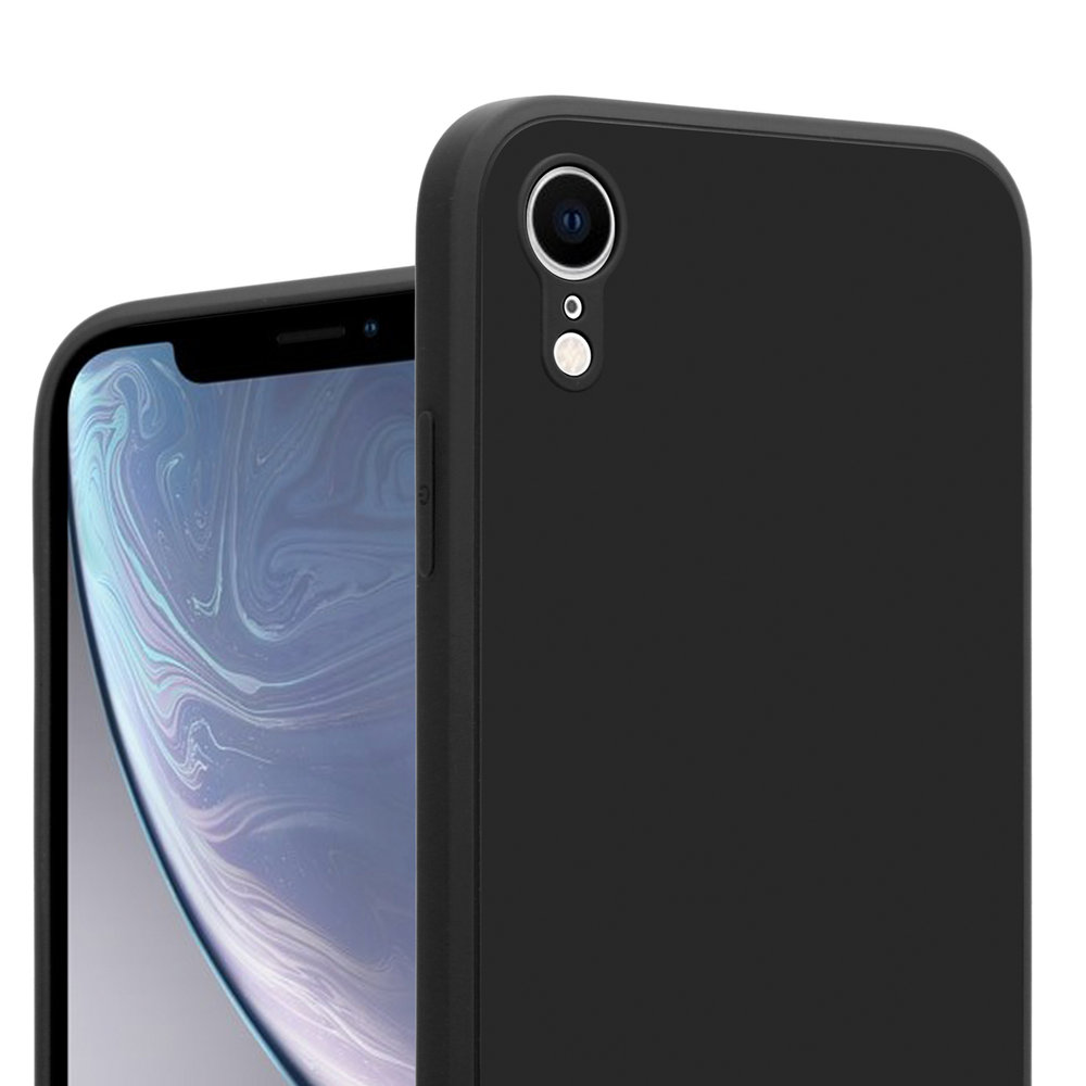ShieldCase® ShieldCase iPhone Xr vierkante silicone case (zwart)