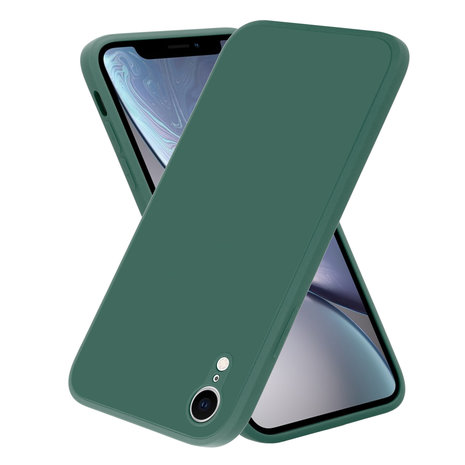 ShieldCase® ShieldCase iPhone Xr vierkante silicone case (donkergroen)