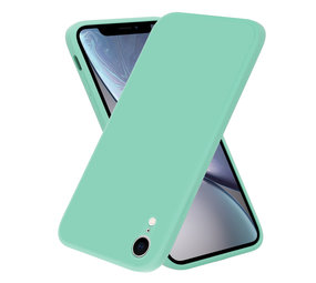 ShieldCase® iPhone Xr vierkante silicone case (aqua)