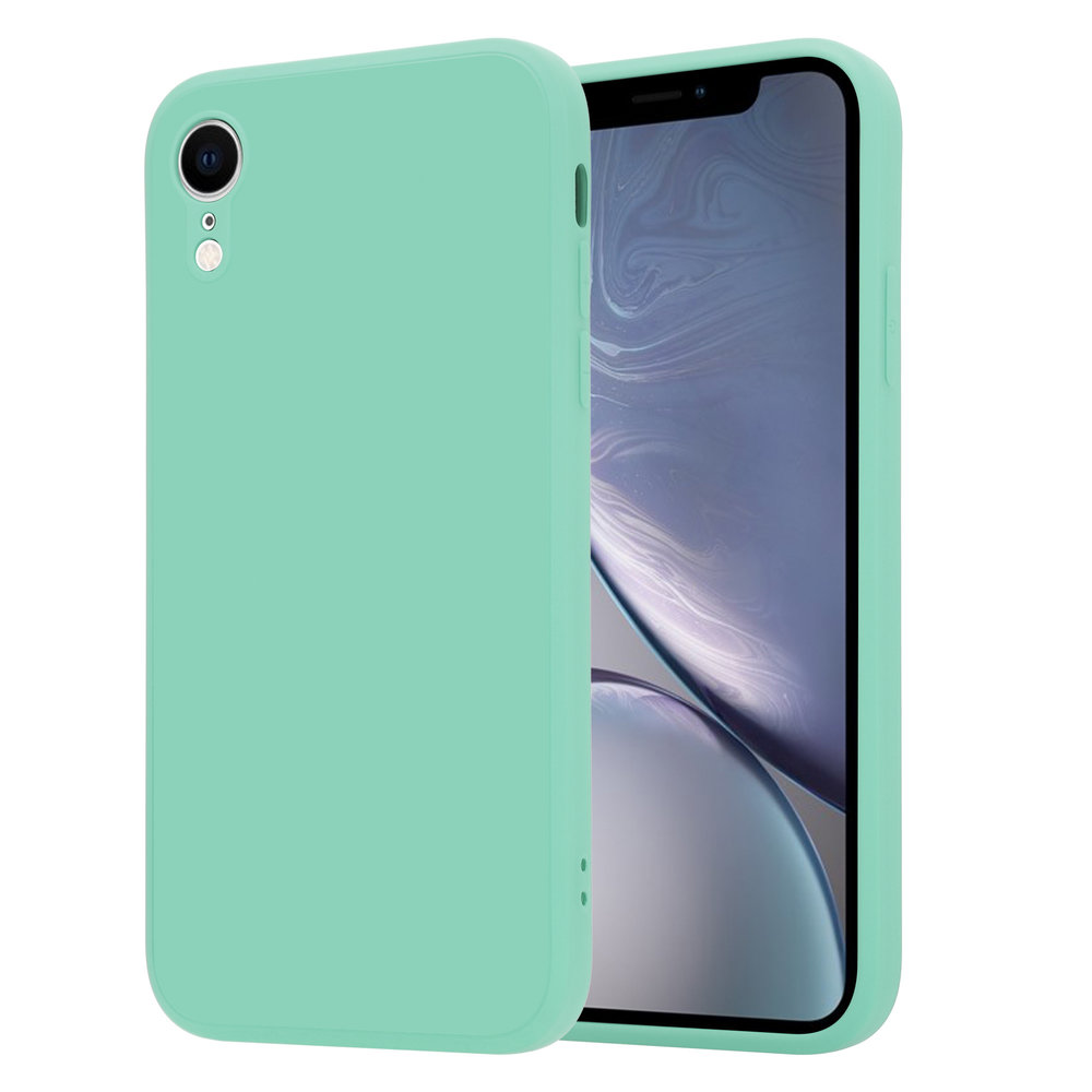 ShieldCase® ShieldCase iPhone Xr vierkante silicone case (aqua)