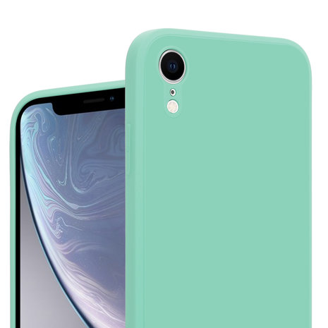 ShieldCase® ShieldCase iPhone Xr vierkante silicone case (aqua)