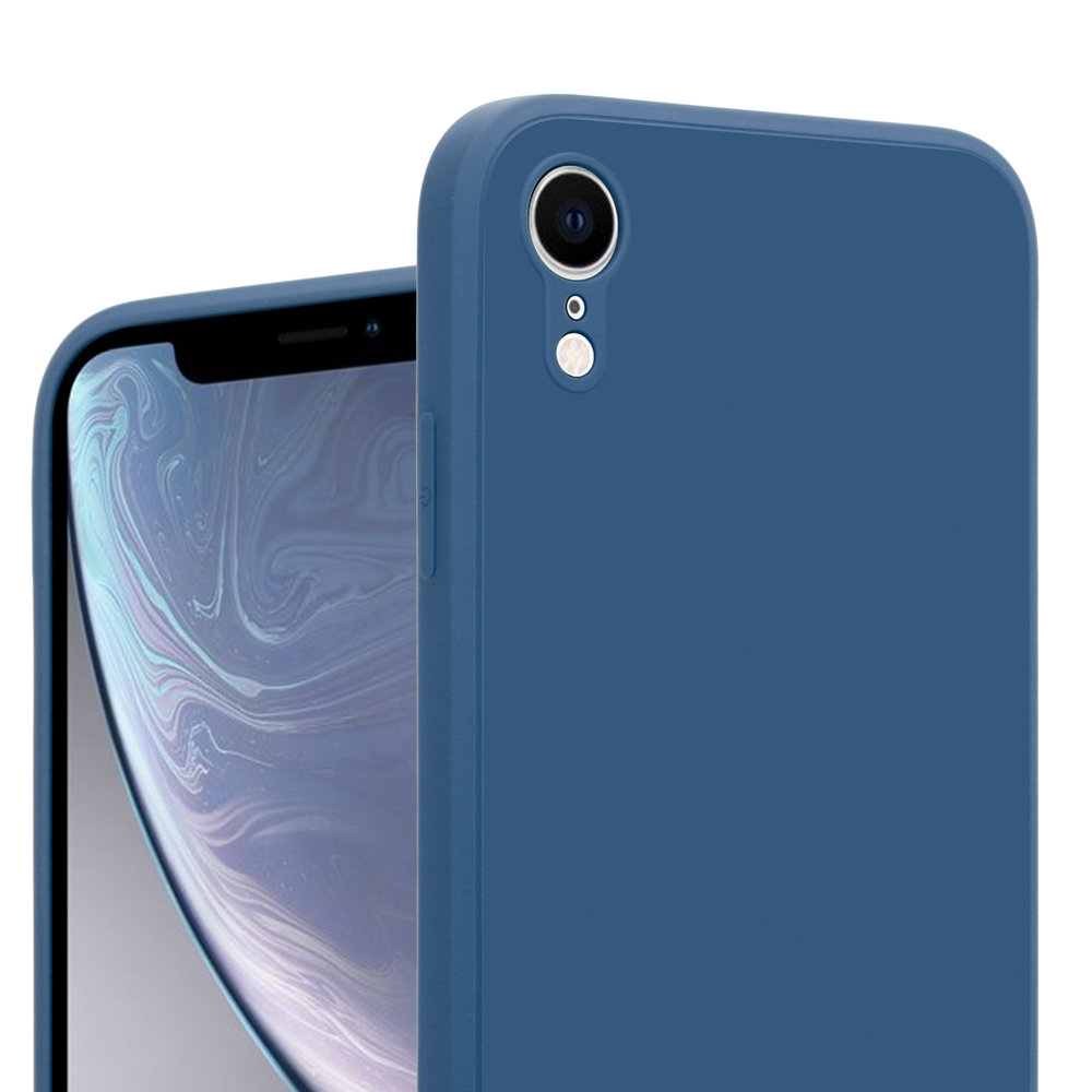 ShieldCase® ShieldCase iPhone Xr vierkante silicone case (blauw)