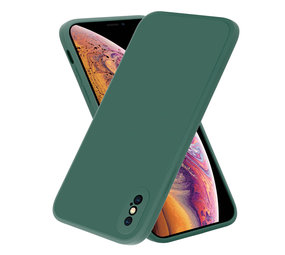 ShieldCase® iPhone X / Xs vierkante silicone case (donkergroen)