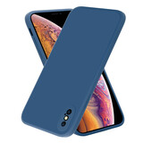 ShieldCase® iPhone X / Xs vierkante silicone case (blauw)