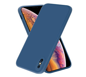 ShieldCase® iPhone X / Xs vierkante silicone case (blauw)