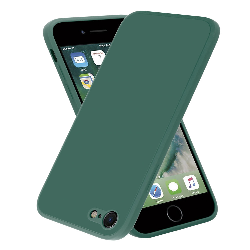 ShieldCase® ShieldCase iPhone 7 / 8 vierkante silicone case (donkergroen)