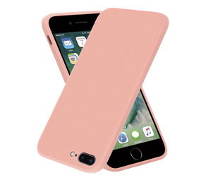 ShieldCase® iPhone 7 Plus / 8 Plus vierkante silicone case (roze)