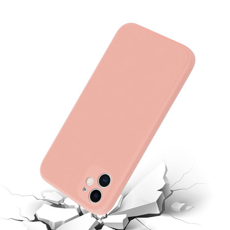 ShieldCase® ShieldCase iPhone 11 vierkante silicone case (roze)