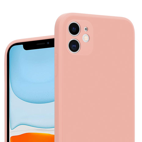 ShieldCase® ShieldCase iPhone 11 vierkante silicone case (roze)
