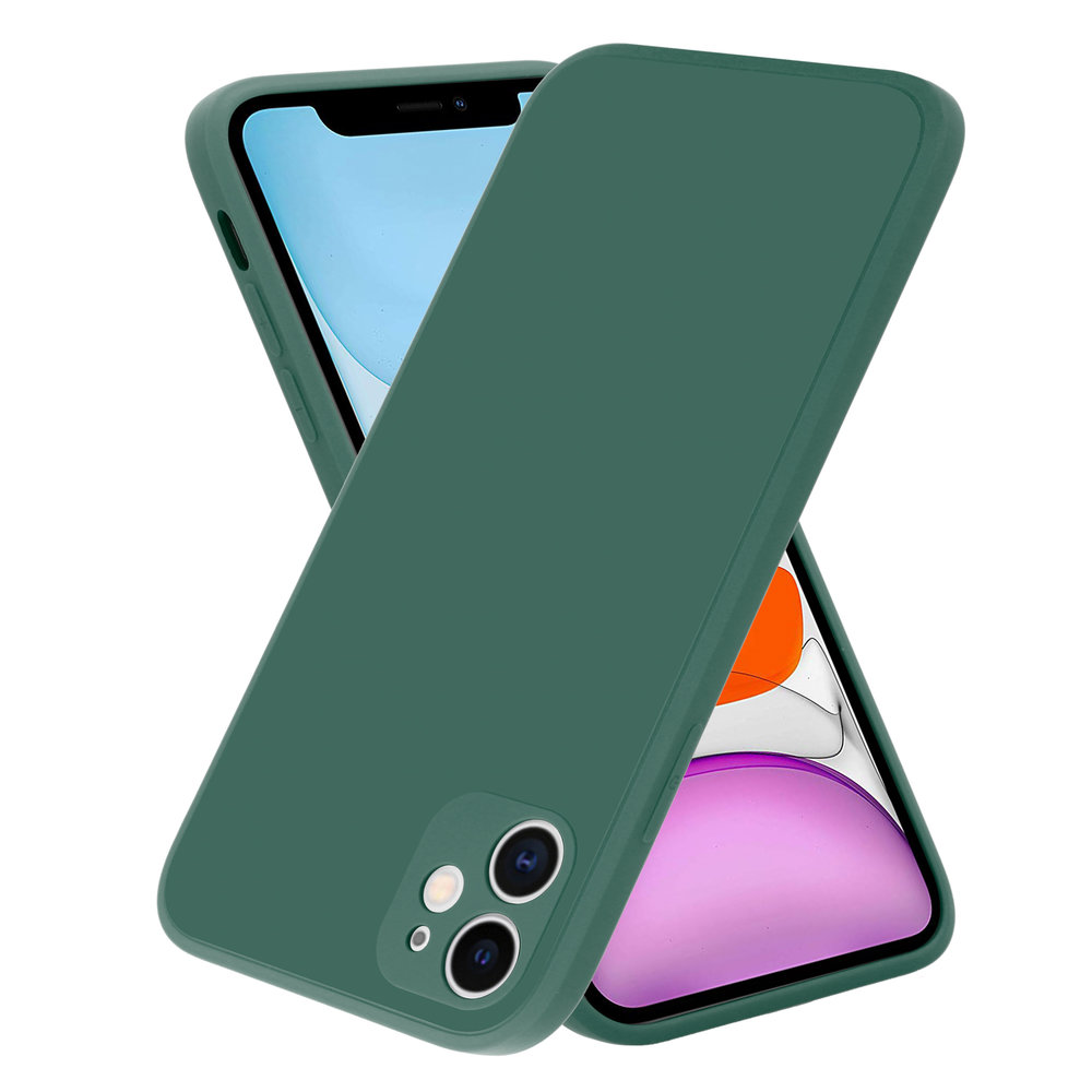 ShieldCase® ShieldCase iPhone 11 vierkante silicone case (donkergroen)