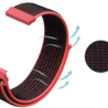 Samsung Galaxy Watch nylon band (zwart/rood) Samsung Galaxy Watch nylon band (zwart/rood)