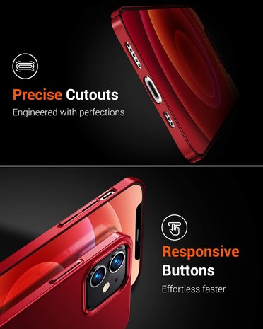 ShieldCase® Shieldcase Ultra thin case iPhone 12 - 6.1 inch (rood) ShieldCase® Shieldcase Ultra thin case iPhone 12 - 6.1 inch (rood)