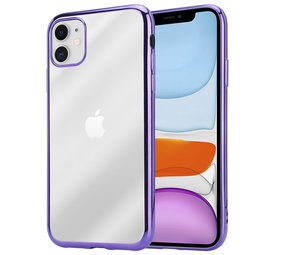 ShieldCase® Metallic bumper case iPhone 12 - 6.1 inch (paars) ShieldCase® Metallic bumper case iPhone 12 - 6.1 inch (paars)