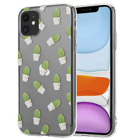 ShieldCase® ShieldCase Cute Cactus iPhone 12 - 6.1 inch hoesje ShieldCase® ShieldCase Cute Cactus iPhone 12 - 6.1 inch hoesje