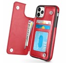 ShieldCase® ShieldCase Wallet case iPhone 12 Pro - 6.1 inch (rood)