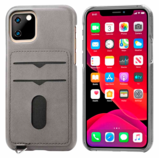 ShieldCase® Vintage case met pashouder iPhone 12 Mini - 5.4 inch (grijs) ShieldCase® Vintage case met pashouder iPhone 12 Mini - 5.4 inch (grijs)