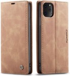 CaseMe  CaseMe Luxe bookcase iPhone 12 Pro - 6.1 inch (bruin)