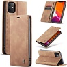 CaseMe CaseMe Luxe bookcase iPhone 12 - 6.1 inch (bruin) CaseMe CaseMe Luxe bookcase iPhone 12 - 6.1 inch (bruin)