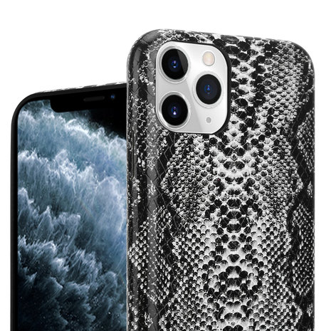 ShieldCase® ShieldCase Guilty Grey Snake Print iPhone 11 Pro hoesje (wit-grijs) ShieldCase® ShieldCase Guilty Grey Snake Print iPhone 11 Pro hoesje (wit-grijs)