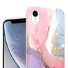 ShieldCase® ShieldCase Lovely Lila Marmer iPhone Xr hoesje (lila/roze) ShieldCase® ShieldCase Lovely Lila Marmer iPhone Xr hoesje (lila/roze)