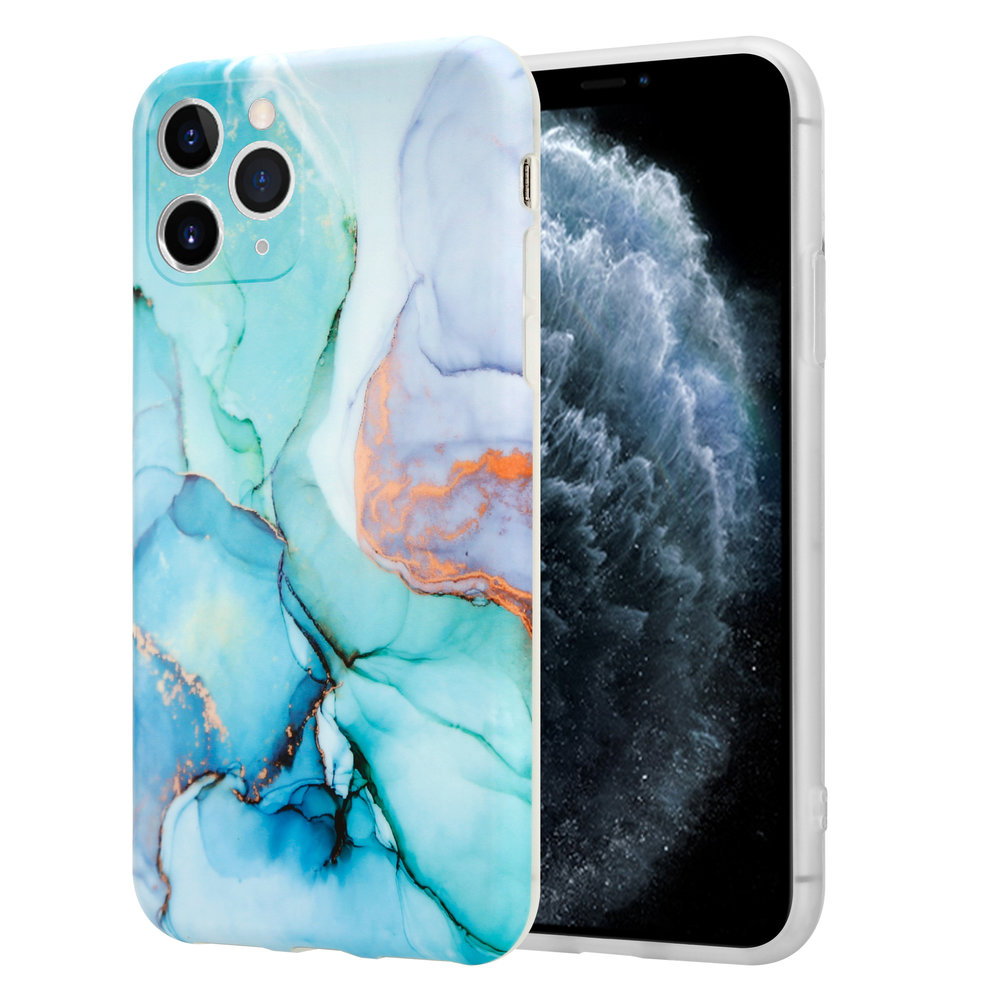 ShieldCase® ShieldCase Ocean Blue Marmer iPhone 11 Pro hoesje met camerabescherming (groen/blauw) ShieldCase® ShieldCase Ocean Blue Marmer iPhone 11 Pro hoesje met camerabescherming (groen/blauw)