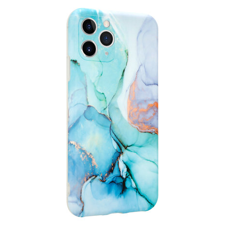 ShieldCase® ShieldCase Ocean Blue Marmer iPhone 11 Pro Max hoesje met camerabescherming (groen/blauw) ShieldCase® ShieldCase Ocean Blue Marmer iPhone 11 Pro Max hoesje met camerabescherming (groen/blauw)