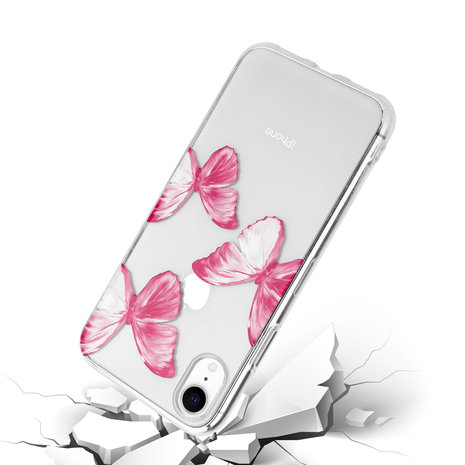 ShieldCase® ShieldCase Butterfly Kisses iPhone Xr hoesje ShieldCase® ShieldCase Butterfly Kisses iPhone Xr hoesje