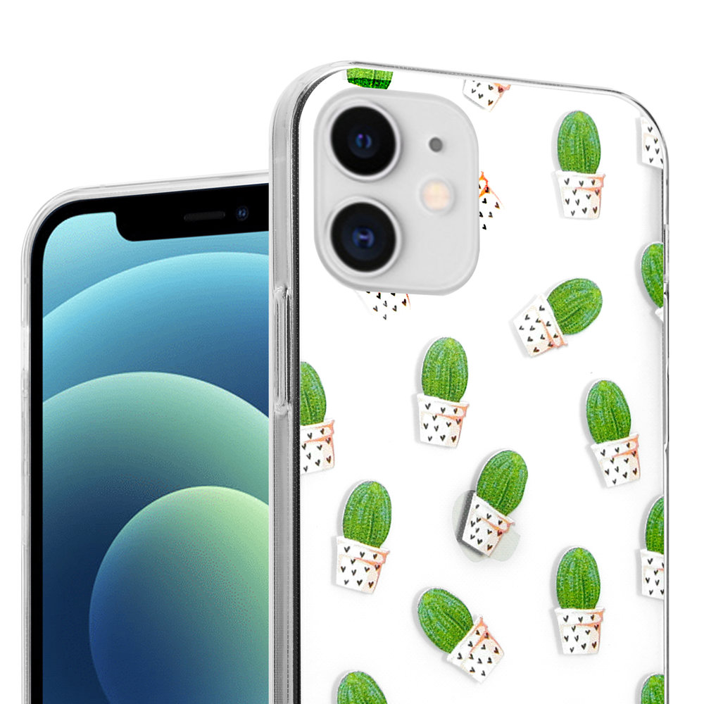 ShieldCase® ShieldCase Cute Cactus iPhone 12 - 6.1 inch hoesje ShieldCase® ShieldCase Cute Cactus iPhone 12 - 6.1 inch hoesje