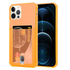 ShieldCase® ShieldCase Shock case met pashouder iPhone 12 Pro - 6.1 inch - Oranje
