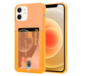 ShieldCase® Shock case met pashouder iPhone 12 - 6.1 inch - Oranje ShieldCase® Shock case met pashouder iPhone 12 - 6.1 inch - Oranje