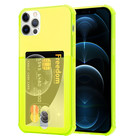 ShieldCase® ShieldCase Shock case met pashouder iPhone 12 Pro Max - 6.7 inch - Geel