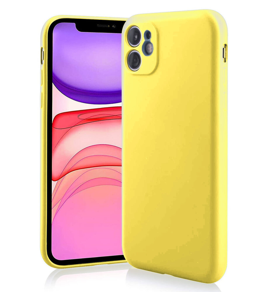 ShieldCase® Shieldcase Siliconen hoesje met camera bescherming iPhone 11 (geel)
