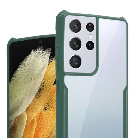 ShieldCase® Shieldcase Samsung Galaxy S21 Ultra bumper case (groen) ShieldCase® Shieldcase Samsung Galaxy S21 Ultra bumper case (groen)