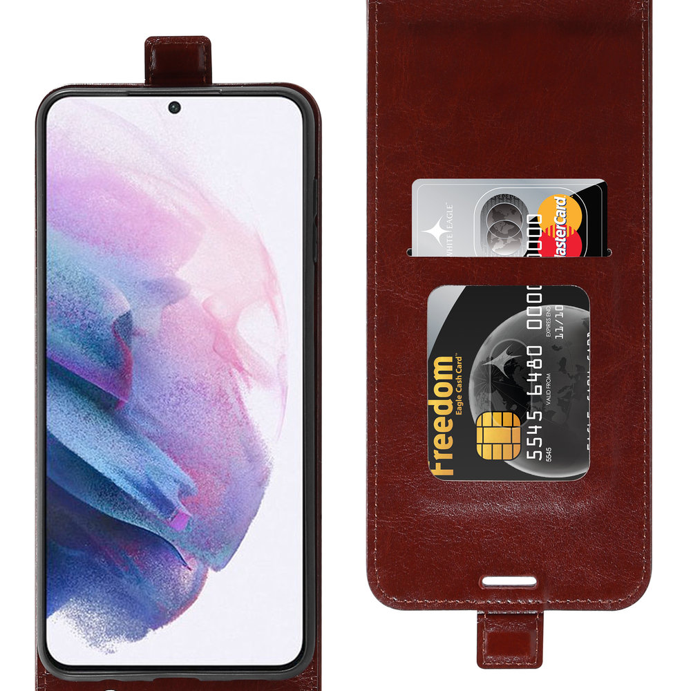 ShieldCase® Shieldcase Samsung Galaxy S21 Plus flip case (bruin leer) ShieldCase® Shieldcase Samsung Galaxy S21 Plus flip case (bruin leer)