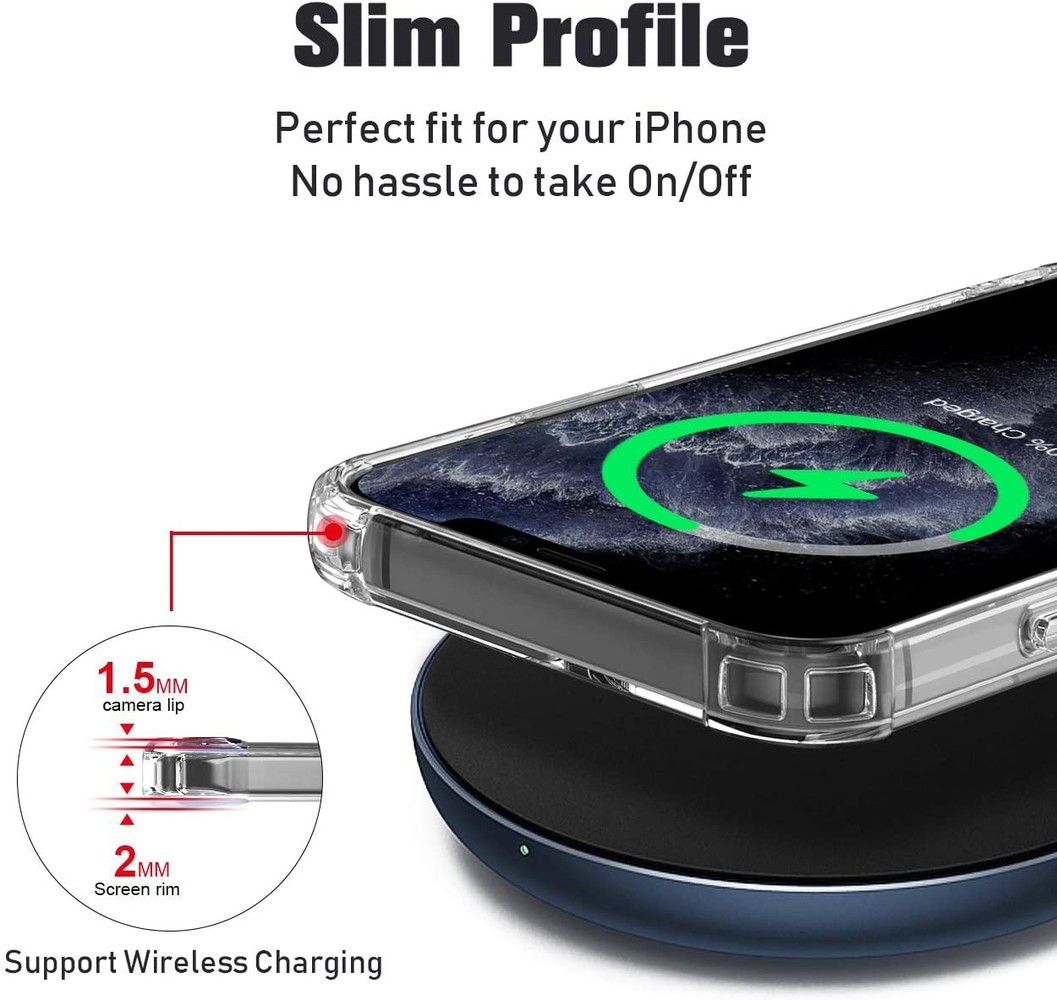 Ceezs Ceezs iPhone 12 Pro Max hoesje shockproof / schokbestendig transparant Ceezs Ceezs iPhone 12 Pro Max hoesje shockproof / schokbestendig transparant