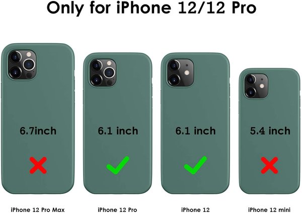 Ceezs Ceezs Apple iPhone 12 Pro hoesje siliconen groen