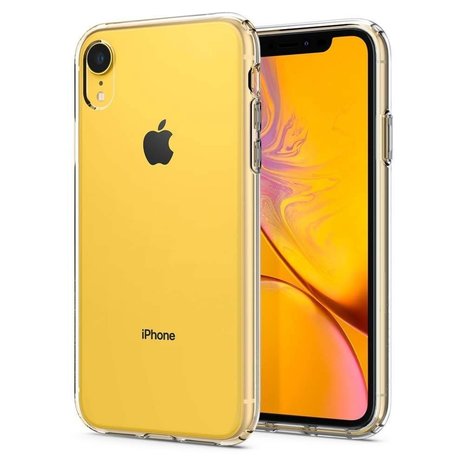 Ceezs Ceezs Siliconen hoesje iPhone Xr transparant + glazen Screenprotector