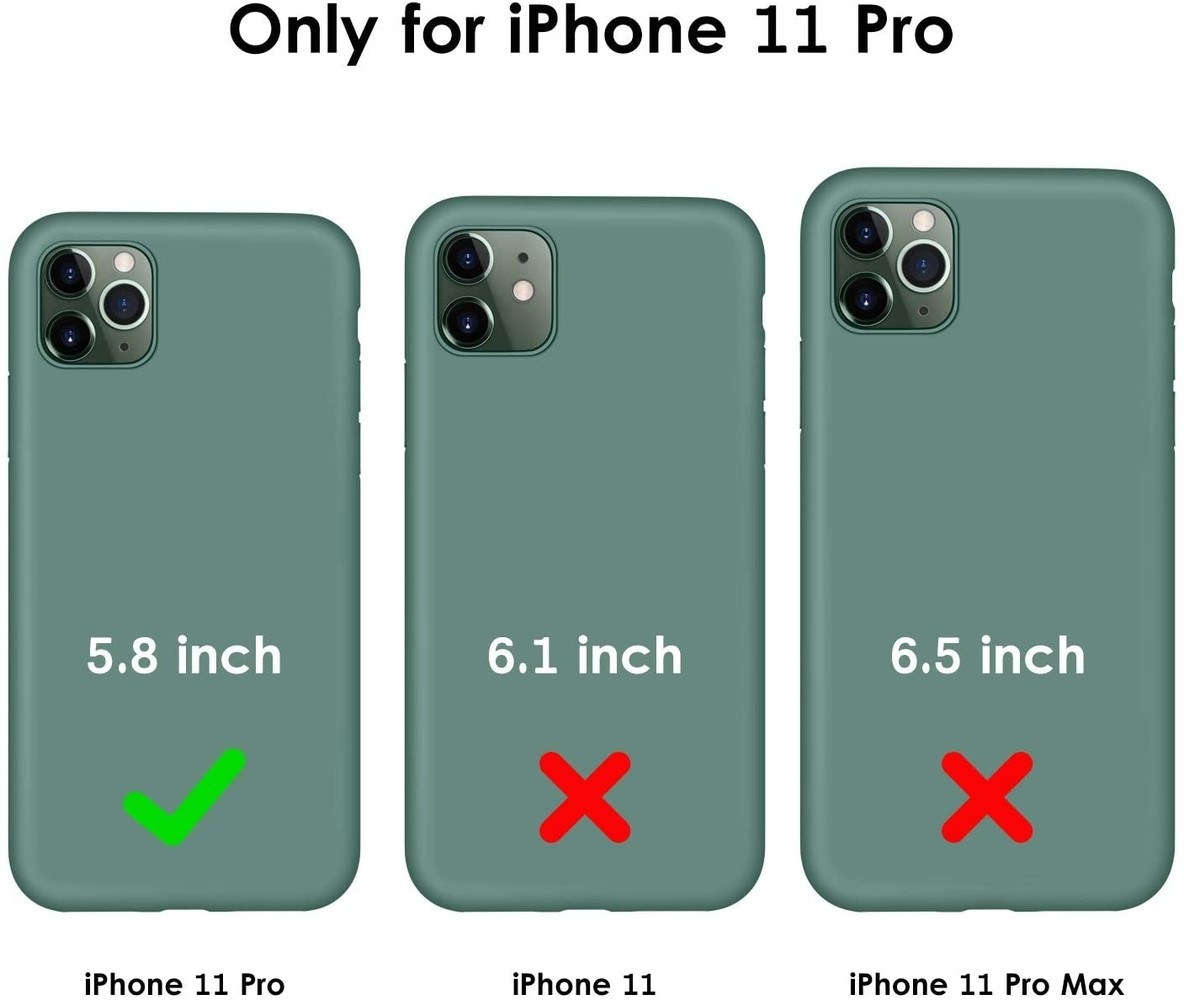 Ceezs Ceezs iPhone 11 Pro hoesje siliconen groen + glazen Screenprotector