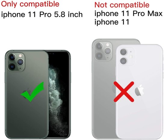 Ceezs Ceezs Siliconen Apple iPhone 11 Pro hoesje transparant + glazen Screenprotector