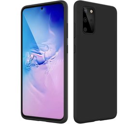 Ceezs Samsung S20 Ultra hoesje siliconen backcover case zwart + glazen Screenprotector