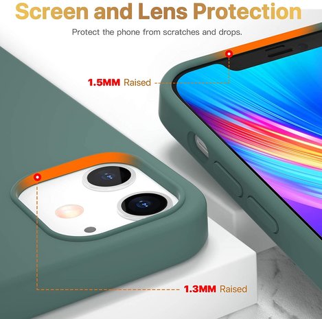 ShieldCase® ShieldCase Silicone case iPhone 12 Mini - 5.4 inch (donkergroen)