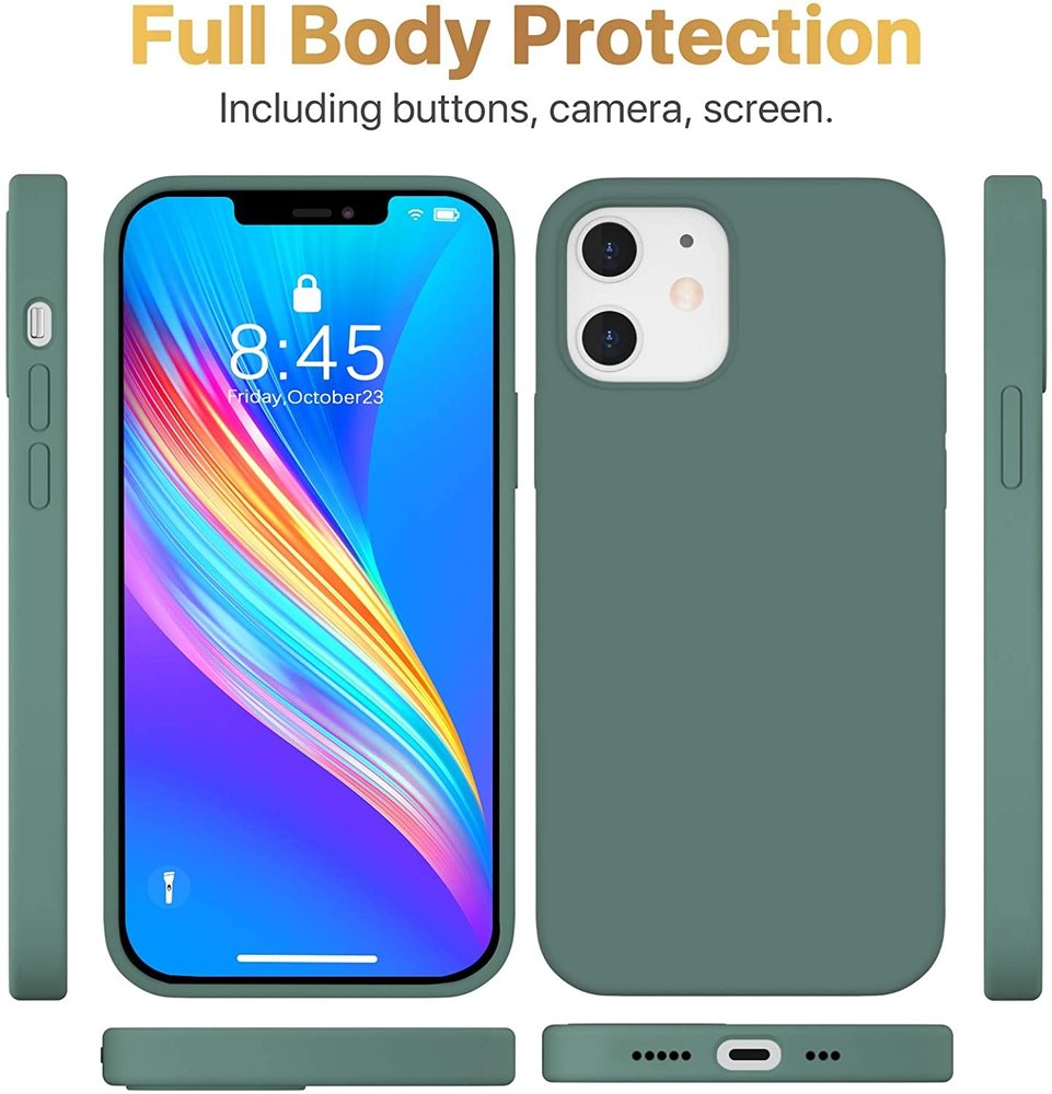 ShieldCase® ShieldCase Silicone case iPhone 12 Mini - 5.4 inch (donkergroen)