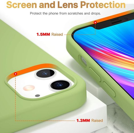 ShieldCase® ShieldCase Silicone case iPhone 12 Mini - 5.4 inch (lichtgroen)