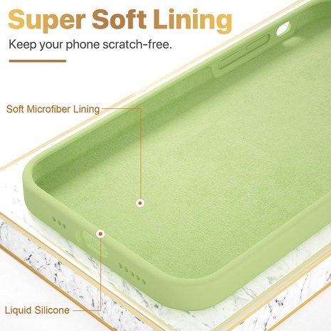 ShieldCase® ShieldCase Silicone case iPhone 12 Mini - 5.4 inch (lichtgroen)